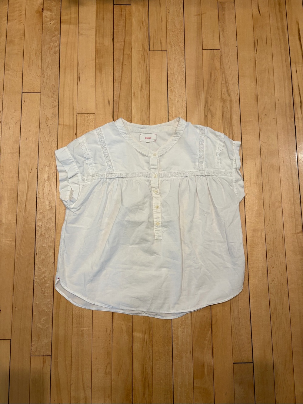 Xirena short sleeve peasant blouse